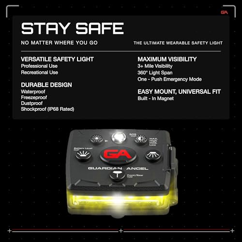 Guardian Angel Micro Safety Light - Yellow Front & Yellow Rear - color: Yellow/Yellow