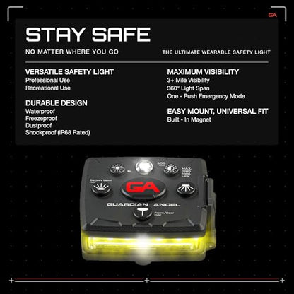 Guardian Angel Micro Safety Light - Yellow Front & Yellow Rear - color: Yellow/Yellow