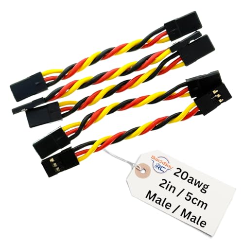 BackBayRC - 2in 20awg Male/Male Universal Servo Extension - 5 Pack - style: 2in Male/Male Extension