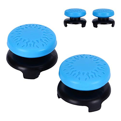 ASHATA 2Pcs Thumbstick Extender for 3D Texture Thumb Grip Stick Joystick Thumbstick for 5 Controller (Blue) - color: blue