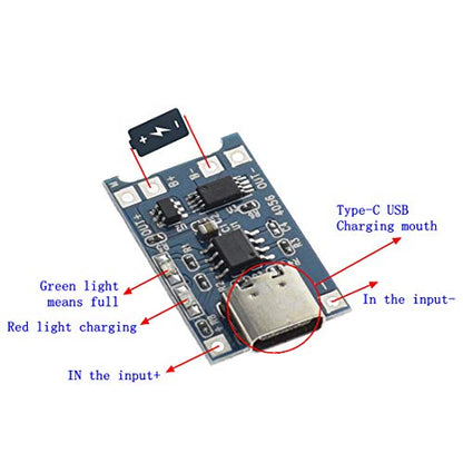 HiLetgo 3pcs TP4056 Type-c USB 5V 1A 18650 Lithium Battery Charger Module Charging Board with Dual Protection Functions