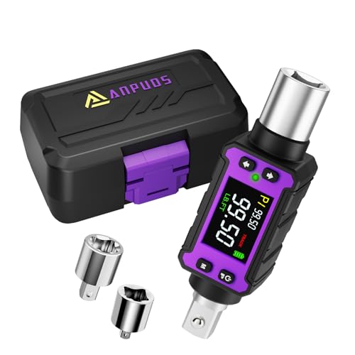 ANPUDS 1/2" Digital Torque Adapter Set (2-99.6 Ft.lb / 2.7-135 Nm) - size: 2-99.6 Ft.lb/2.7-135 Nm