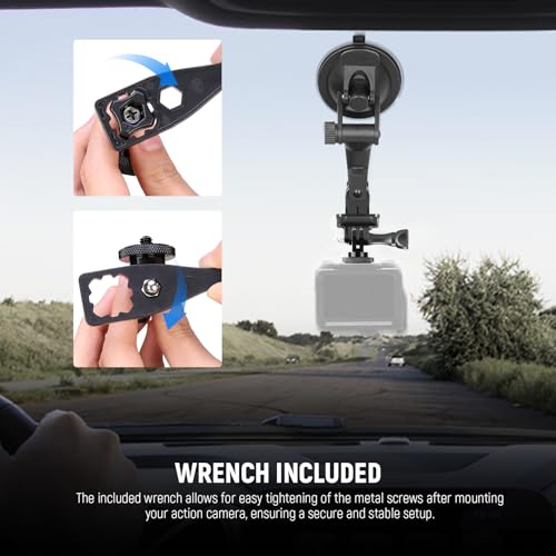 NEEWER Action Camera Tripod Mount Adapter with 1/4", Aluminum Alloy, GP-81 - style: GP-81