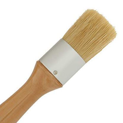 U.S. Art Supply 2-Piece Oval and Round Chalk, Wax and Stencil Brushes