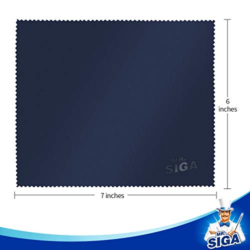 MR.SIGA Microfiber Glasses Cleaning Cloth, Spectacle Cleaner Cloth, 6 Pack - size: 6 Pack-6 X 7 inch