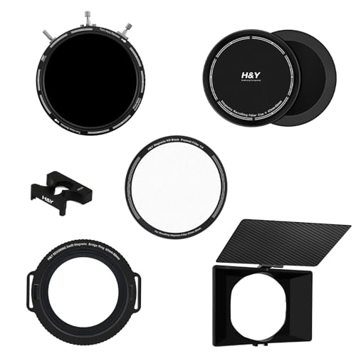 H&Y RevoRing Mark II 67-82mm Filmmaker Kit VND/CPL Filter, 1/4 Black Mist | 67-82mm Filmmaker Advance Kit - Variable ND3-1000 & CPL, 1/4 Black Mist, Magnetic Matte Box, Converter, Bridge Ring & Cap - color: Advance Filmmaker's Kit, size: 67-82mm