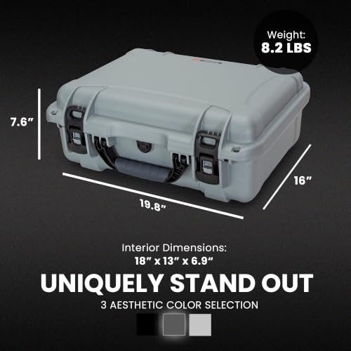 NANUK 930 Hard Case with Customizable Cubed Foam, Waterproof, Carry On - color: Silver, style: Cubed Foam