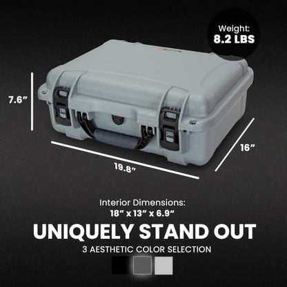 NANUK 930 Hard Case with Customizable Cubed Foam, Waterproof, Carry On - color: Silver, style: Cubed Foam