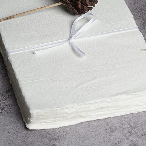 LEATHER VILLAGE Handmade Rough Textured Watercolor Paper 7.5x11.5 in White - color: Texture White, size: 7.5"x11.5"