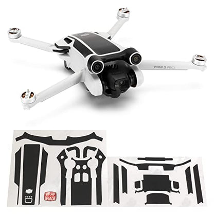 WRAPGRADE Skin Stickers Compatible with DJI Mini 3 Pro | Accent Color (Stealth Black) - color: Stealth Black