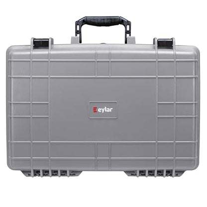 Eylar 20” Hard Laptop Case Equipped with RAGAR Reconfigurable & Reusable XP Crosslinked Foam Insert, Waterproof, Shockproof for Equipment, Drones, and Cameras (1 RAGAR Layer) (Gray) - color: Gray