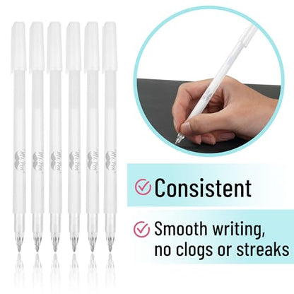Mr. Pen- White Gel Pens, 8 Pack, 0.8mm - style: White Pens