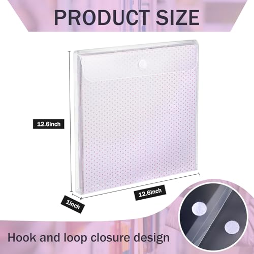Henoyso 24 Pcs Scrapbook Paper Storage Organizer Plastic Clear,12 X 12 Inch