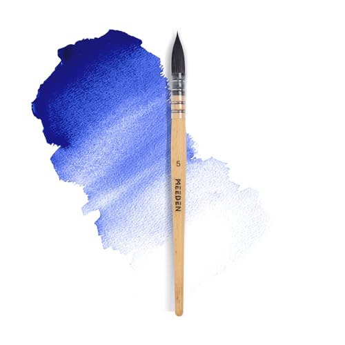 MEEDEN Watercolor Brushes Professional - Synthetic Squirrel Hair Artist Paint Brushes Set with Beech Wood Handle Great for Artists Hobbyists Size 5 - size: Size 5 - 1 Count