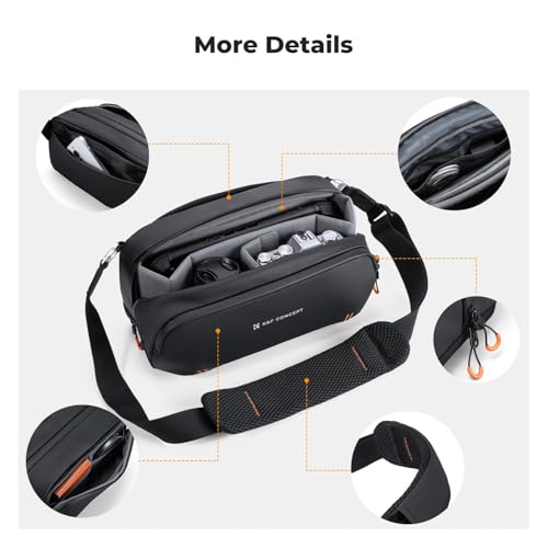 K&F CONCEPT Camera Sling Bag, Water-Resistant Crossbody Bag with Dividers