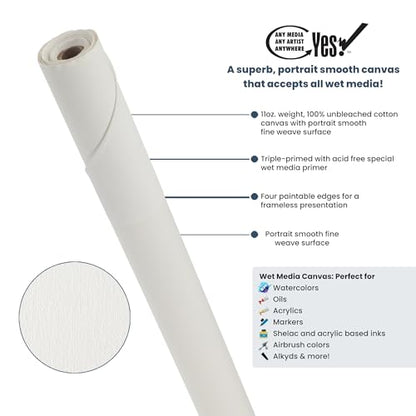 Yes! All Media Cotton Canvas Roll (8 oz) 84" x 6 Yards