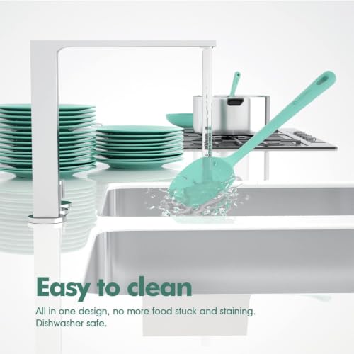 ChefAide 4 Pieces Silicone Spatulas Set, Heat Resistant Rubber Spatula - color: Sage, size: 4 pieces