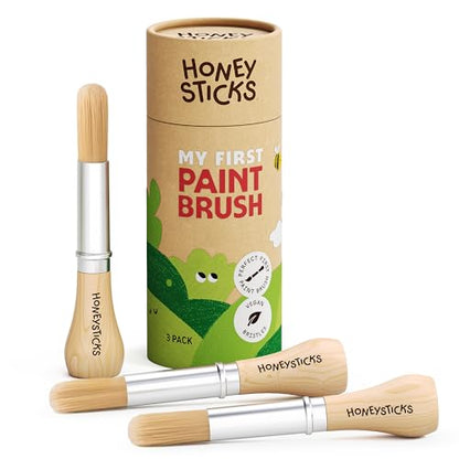 Honeysticks My First Paint Brush Set (3 Pack) - Jumbo Brushes, Ages 1+ - size: My First