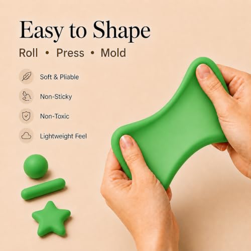 Green Air Dry Foam Clay 100g/3.5oz, Soft & Easy to Mold - color: Green