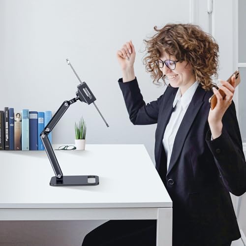 Tablet Stand for iPad, Aluminum Tablet Holder with Heavy Duty Base for Desk - size: High - Two Arm