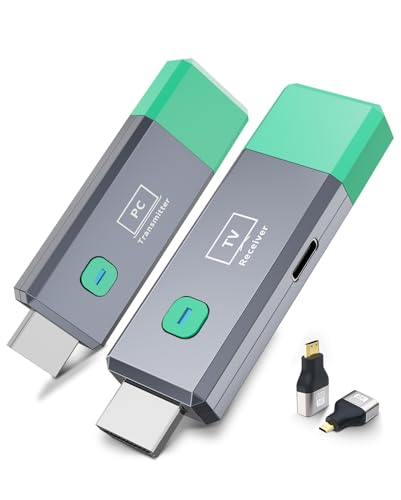 Wireless HDMI Transmitter and Receiver 328ft/100m Extender 1080P Output - color: Mint Green