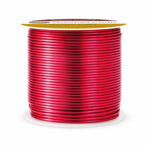 Mandala Crafts 18 Gauge Raspberry Anodized Aluminum Craft Wire, 100 FT - color: Raspberry, size: 18 Gauge