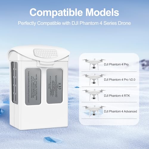 Fantasyo Phantom 4 Battery,5870mAh Intelligent Flight Battery 1 Pack, Compatible with DJI Phantom 4 Pro/Phantom 4 Pro V2.0 / Phantom 4 RTK/Phantom 4 Advanced Series Drone