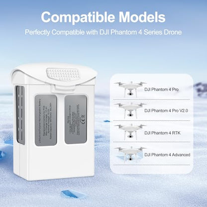 Fantasyo Phantom 4 Battery,5870mAh Intelligent Flight Battery 1 Pack, Compatible with DJI Phantom 4 Pro/Phantom 4 Pro V2.0 / Phantom 4 RTK/Phantom 4 Advanced Series Drone