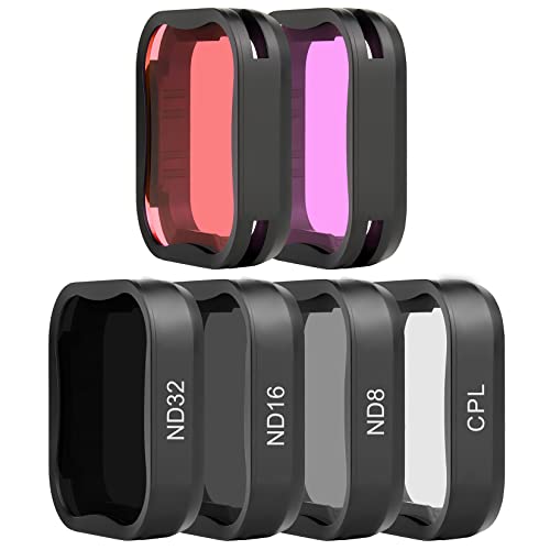 SOONSUN 6-Pack ND/CPL & Snorkeling Lens Filters for GoPro Hero 7/6/5 Black
