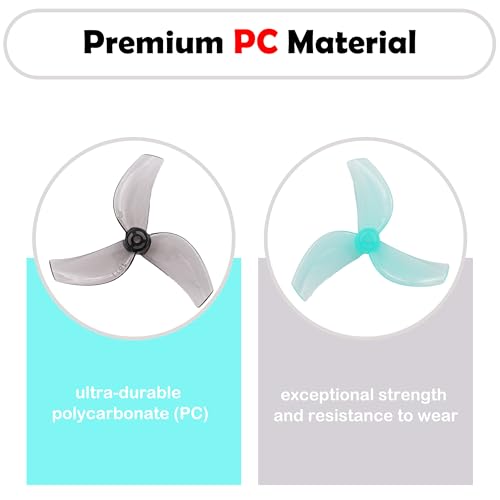 Gemfan 1611 40mm 3-Blade Propellers 1.5mm Shaft for FPV Drone(Gray+Blue) - color: Gray+blue