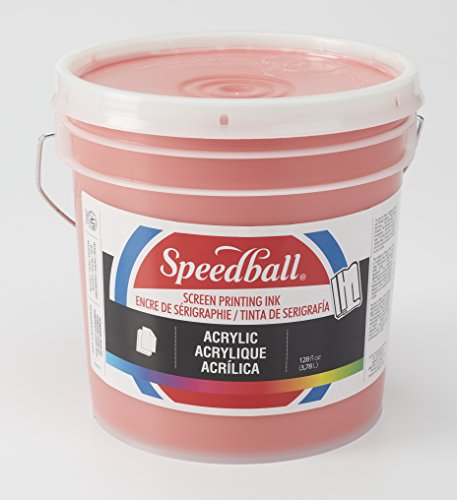Speedball 004665 Acrylic Screen Printing Ink, 128 FL OZ, Fire Red - color: Fire Red