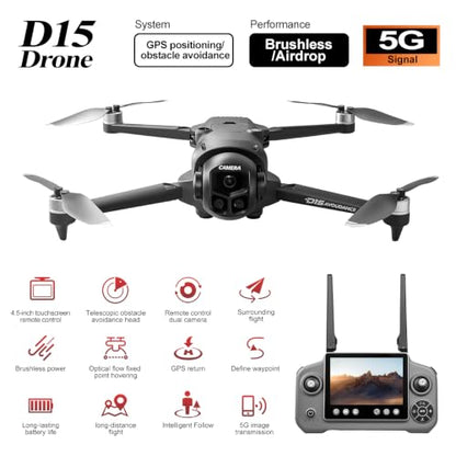 FPV Drone with 4K HD Camera, Obstacle Avoidance, One-Key Payload Drop Delivery Function, FPV Drone with Screen on Controller, Foldable RC Quadcopter with Auto Return, 20 Mins Flight Time, Ideal for Outdoor Shooting Camping Fishing Gift Delivery, Quadcopte