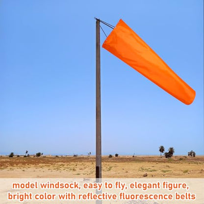 Shimeyao 1 Pcs 420D Nylon Windsock with Dual Swivel Clip, 18 x 60 Inches