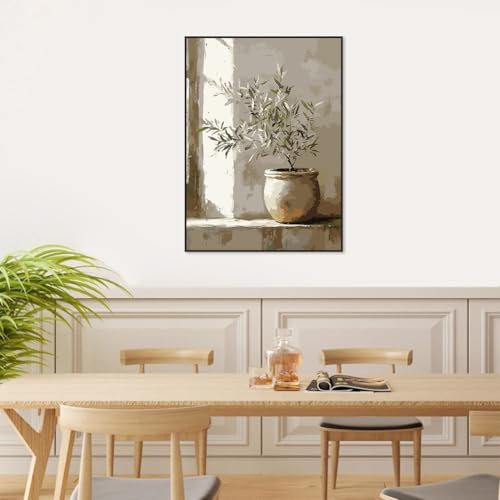 YOLENIX Olive Tree Paint by Numbers Kit for Adults Beginner (Without Frame) - color: YH02780
