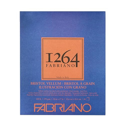 Fabriano 1264 Bristol Pad, Vellum, 14" x 17" - size: 14 x 17
