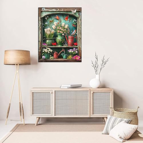 WUSARPLY Rustic Flowers Diamond Painting Kits for Beginner Adults - color: YH006