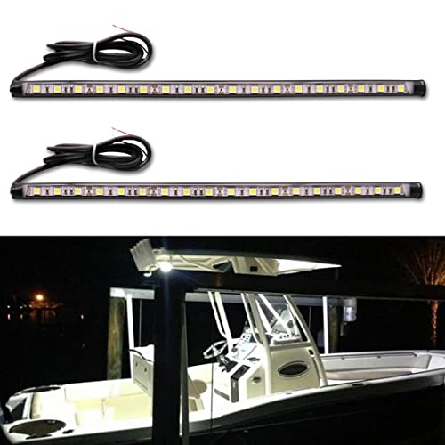 Navigation Lights - LED Bow Lights, Green & Red, Night Fishing, Deck, IP67 Waterproof for Pontoon, Dinghy, Kayak, Jon Boat, Yacht - color: Wihte