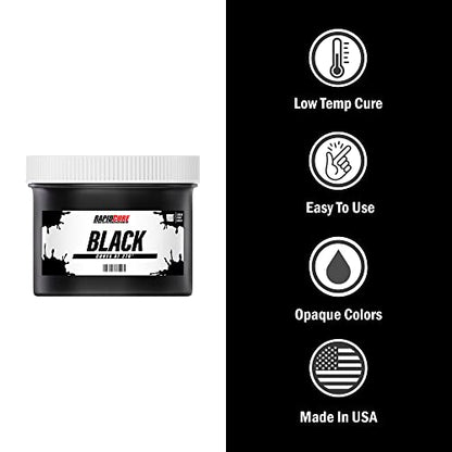 Rapid Cure® Black Plastisol Ink - Silk Screen & Screen Printing Ink, Pt - color: Black, size: 16 fl oz