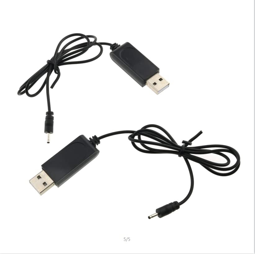 2PCS USB Lipo Battery Charging Charger Cable with 2.0 Round Plug for Attop XT-1 RC Quadcopter FPV Drone