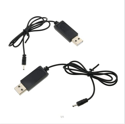 2PCS USB Lipo Battery Charging Charger Cable with 2.0 Round Plug for Attop XT-1 RC Quadcopter FPV Drone