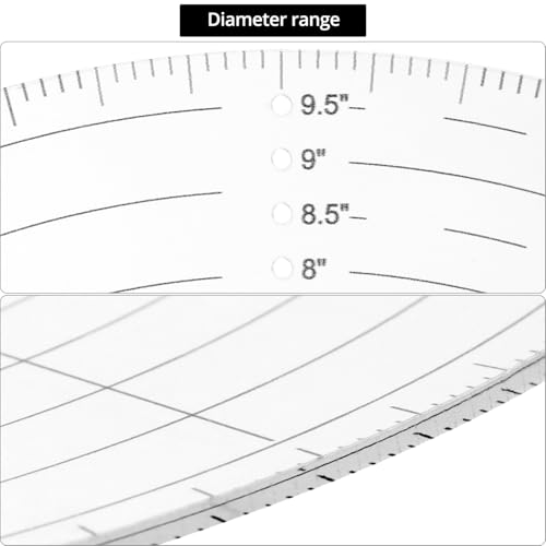 QWORK 10" Round Center Finder Compass with Clear Acrylic for Precise Circle Marking on Irregular Surfaces, Crafting, Woodworking, and Carpentry Tool