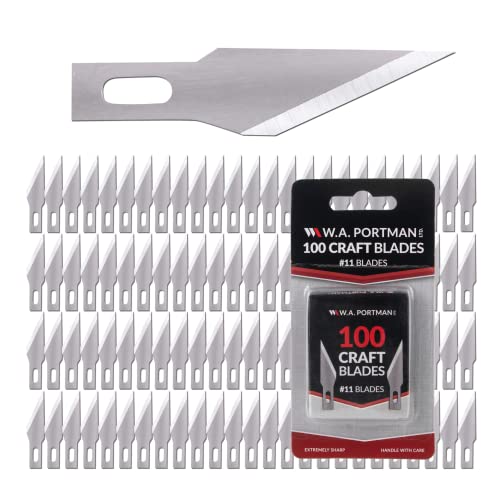 WA Portman Hobby Knife Blades – 100pc SK5#11 Craft Blade, Xacto Blades