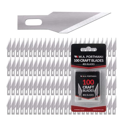 WA Portman Hobby Knife Blades – 100pc SK5#11 Craft Blade, Xacto Blades