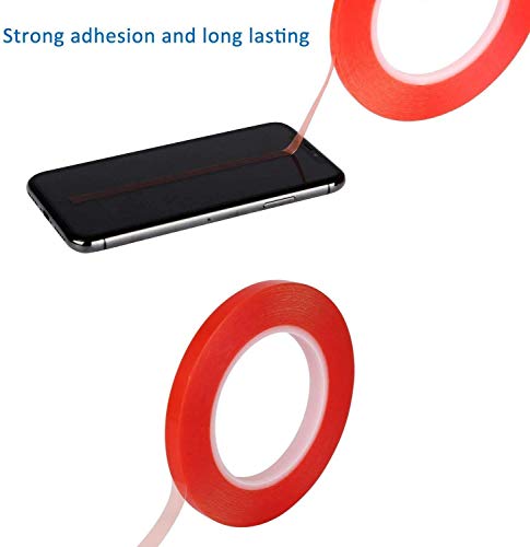 Pimoys Double Sided Phone Repair Tape, 2 Rolls, 2mm/3mm x 25m Clear