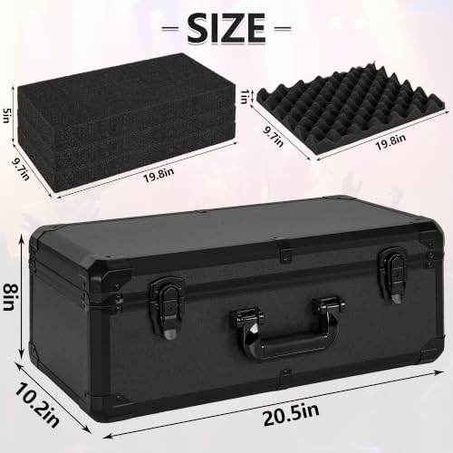 20 Inch Carrying Case with Customizable Pre-Diced Foam - size: 20.4x10.2x7.9 Inch