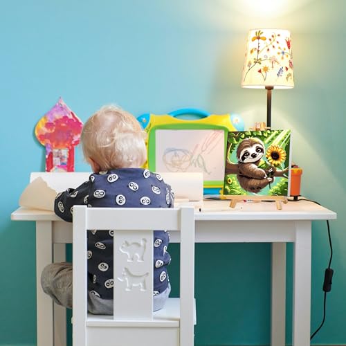 Gemozaic Sloth Paint by Numbers Kit for Kids Ages 8-12 with Frame & Easel - color: BKH1865