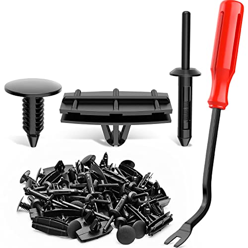 Nilight 60PCS Blind Rivet Fender Flare Rocker Moulding Clip Bumper Shield Retainer Clip Assortment 6506007AA 68039280-AA 6030441 for Jeep Wrangler Chrysler Ford GMC Bonus Fastener Remover - color: For Jeep Chrysler Ford GMC - 60 Clips