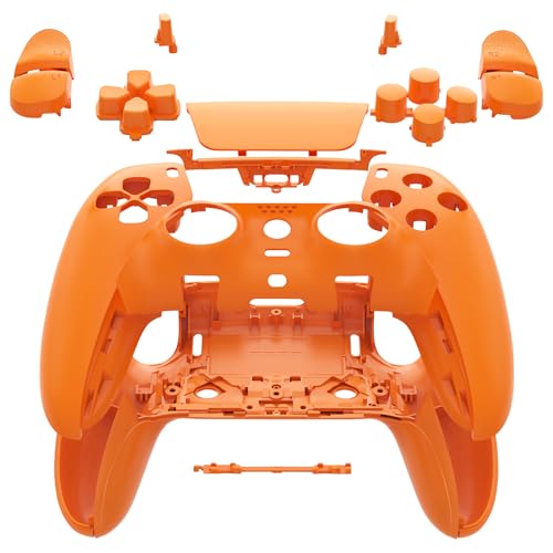 eXtremeRate Full Set Shell with Buttons Touchpad Cover Compatible with ps5 Edge Controller, Royal Orange Custom Replacement Decorative Trim Shell Front Back Plates Compatible with ps5 Edge Controller - color: Royal Orange