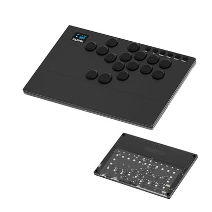 NLOFIN Leverless Arcade Stick 16Keys All-Button Leverless Controller(Black) - color: Black
