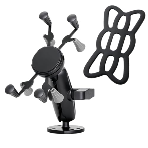 Strg Phone Mount with Drill-Down Round Base and Marine-Grade Aluminum Arm - size: Round Base